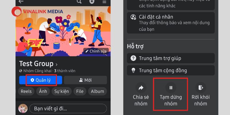 Lưu trữ nhóm Facebook trên điện thoại
